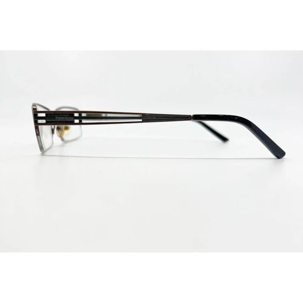 Perry Ellis Eyeglasses Men Brown Half Rim PE 262A-2 54-18-135